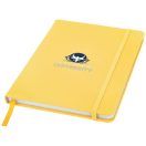 Spectrum A5 hard cover notebook, PVC covered cardboard, Yellow