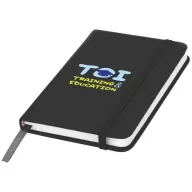   Spectrum A6 hard cover notebook, PVC covered cardboard, solid black