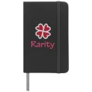 Spectrum A6 hard cover notebook, PVC covered cardboard, solid black