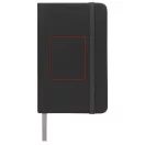 Spectrum A6 hard cover notebook, PVC covered cardboard, solid black