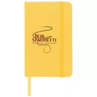   Spectrum A6 hard cover notebook, PVC covered cardboard, Yellow