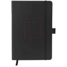 Agenda A5 cu 80 foi dictando, inchidere cu elastic, Everestus, 20IAN1792, Negru, Poliuretan