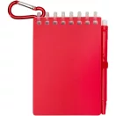 Agenda cu pix inclus, Everestus, 2601E12964, A7, Velina, coperta cu spirala, 11x7.2 cm, Hartie, Rosu
