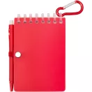 Agenda cu pix inclus, Everestus, 2601E12964, A7, Velina, coperta cu spirala, 11x7.2 cm, Hartie, Rosu