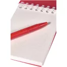 Agenda cu pix inclus, Everestus, 2601E12964, A7, Velina, coperta cu spirala, 11x7.2 cm, Hartie, Rosu
