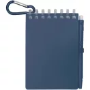 Agenda cu pix inclus, Everestus, 2601E12965, A7, Velina, coperta cu spirala, 11x7.2 cm, Hartie, Albastru Ocean