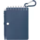 Agenda cu pix inclus, Everestus, 2601E12965, A7, Velina, coperta cu spirala, 11x7.2 cm, Hartie, Albastru Ocean