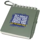 Agenda cu pix inclus, Everestus, 2601E12966, A7, Velina, coperta cu spirala, 11x7.2 cm, Hartie, Verde Heather
