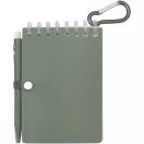 Agenda cu pix inclus, Everestus, 2601E12966, A7, Velina, coperta cu spirala, 11x7.2 cm, Hartie, Verde Heather