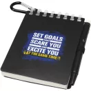 Agenda cu pix inclus, Everestus, 2601E12967, A7, Velina, coperta cu spirala, 11x7.2 cm, Hartie, Negru