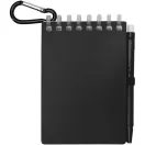 Agenda cu pix inclus, Everestus, 2601E12967, A7, Velina, coperta cu spirala, 11x7.2 cm, Hartie, Negru