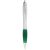 Nash ballpoint pen with coloured grip, ABS plastic, Green, Silver  