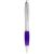 Nash ballpoint pen with coloured grip, ABS plastic, Purple, Silver  