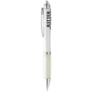 Nash ballpoint pen with coloured barrel and grip, ABS plastic, White