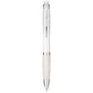 Nash ballpoint pen with coloured barrel and grip, ABS plastic, White