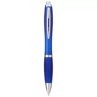   Nash ballpoint pen with coloured barrel and grip, ABS plastic, Royal blue