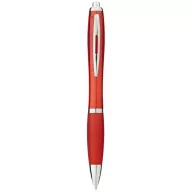   Nash ballpoint pen with coloured barrel and grip, ABS plastic, Red