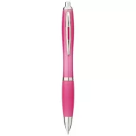   Nash ballpoint pen with coloured barrel and grip, ABS plastic, Pink