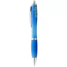 Nash ballpoint pen with coloured barrel and grip, ABS plastic, aqua blue
