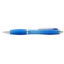 Nash ballpoint pen with coloured barrel and grip, ABS plastic, aqua blue