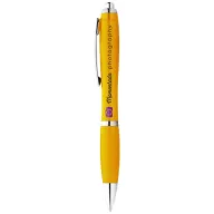   Nash ballpoint pen with coloured barrel and grip, ABS plastic, Yellow