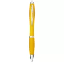 Nash ballpoint pen with coloured barrel and grip, ABS plastic, Yellow