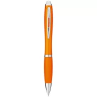   Nash ballpoint pen with coloured barrel and grip, ABS plastic, Orange