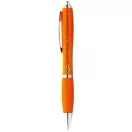 Nash ballpoint pen with coloured barrel and grip, ABS plastic, Orange