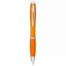 Nash ballpoint pen with coloured barrel and grip, ABS plastic, Orange