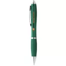 Nash ballpoint pen with coloured barrel and grip, ABS plastic, Green