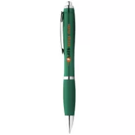  Nash ballpoint pen with coloured barrel and grip, ABS plastic, Green