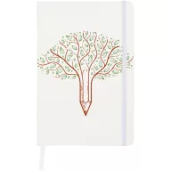   Agenda cu elastic, Everestus, 2610E18738, A5, Punctata, 21x1.2x14.8 cm, Poliuretan, Alb