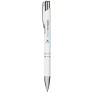 Moneta ballpoint pen, Aluminum, White
