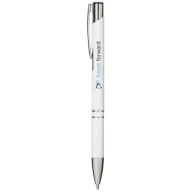 Moneta ballpoint pen, Aluminum, White