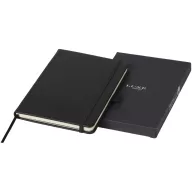   Agenda A5 cu pagini dictando, Luxe, BD01, piele ecologica, negru