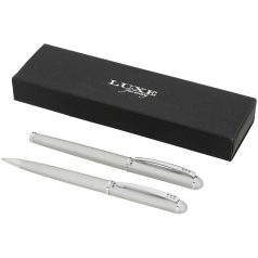 Set cadou pix si roller, Luxe, LE02, metal, argintiu