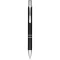 Alana anodized ballpoint pen, Aluminium barrel with ABS parts and steel clip, solid black