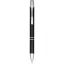 Alana anodized ballpoint pen, Aluminium barrel with ABS parts and steel clip, solid black