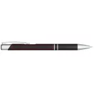 Alana anodized ballpoint pen, Aluminium barrel with ABS parts and steel clip, solid black