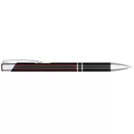   Alana anodized ballpoint pen, Aluminium barrel with ABS parts and steel clip, solid black