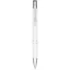 Alana anodized ballpoint pen, Aluminium barrel with ABS parts and steel clip, White