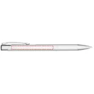 Alana anodized ballpoint pen, Aluminium barrel with ABS parts and steel clip, White