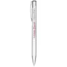 Alana anodized ballpoint pen, Aluminium barrel with ABS parts and steel clip, Silver