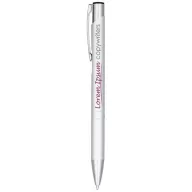   Alana anodized ballpoint pen, Aluminium barrel with ABS parts and steel clip, Silver