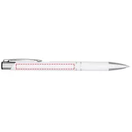   Alana anodized ballpoint pen, Aluminium barrel with ABS parts and steel clip, Silver