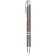   Alana anodized ballpoint pen, Aluminium barrel with ABS parts and steel clip, Grey