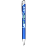   Alana anodized ballpoint pen, Aluminium barrel with ABS parts and steel clip, Blue