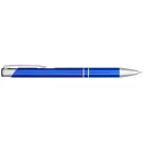 Alana anodized ballpoint pen, Aluminium barrel with ABS parts and steel clip, Blue
