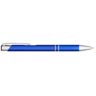   Alana anodized ballpoint pen, Aluminium barrel with ABS parts and steel clip, Blue