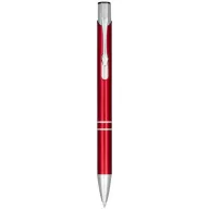   Alana anodized ballpoint pen, Aluminium barrel with ABS parts and steel clip, Red